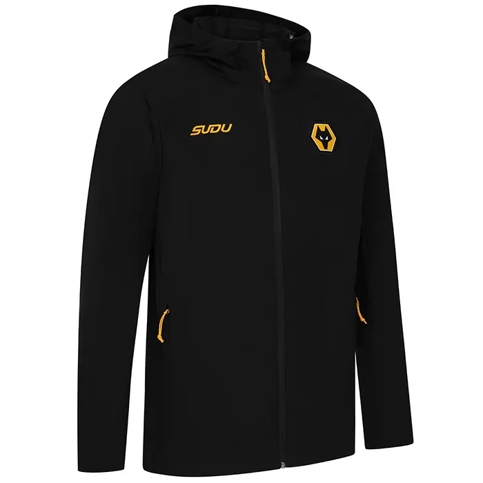 Wolverhampton Wanderers Store | Shop Official 2025-26 Coaches Training LW Jacket – Black Wolves Gear